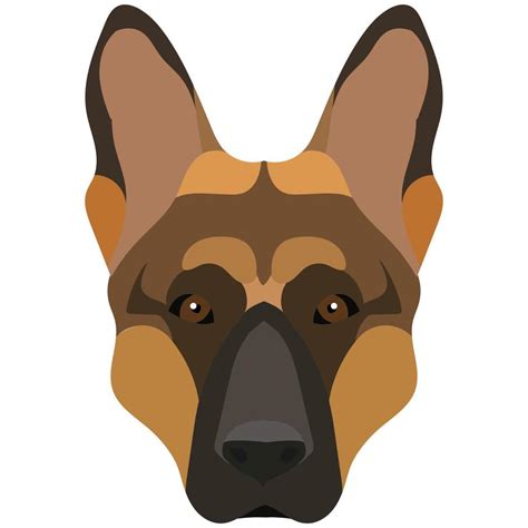German Shepherd Head Vector Art Icons And Graphics For Free Download