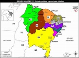 Geografia Fundamental: Brasil - Região Nordeste - Limites e Relevo