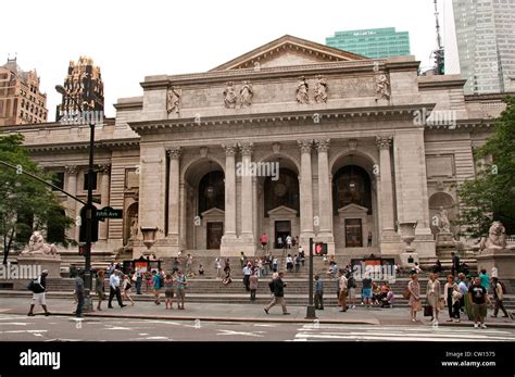 The New York Public Library 5th Avenue United States Of America Stock