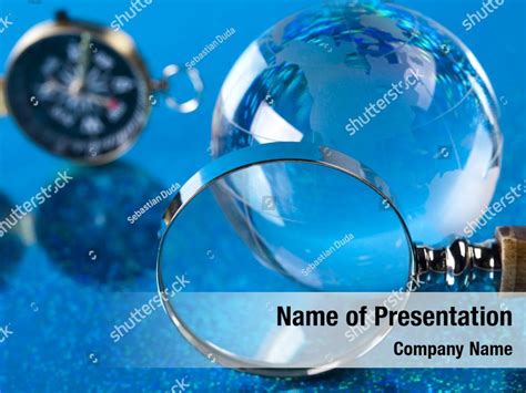 Magnifying Vintage Compass Powerpoint Template Magnifying Vintage