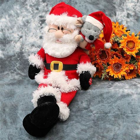 Electronic Stuffed Santa Claus Plush Toy Fruugo Au