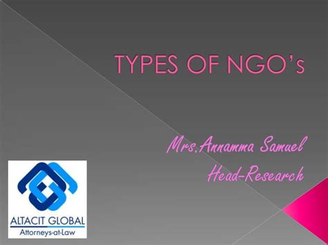 Types Of Ngos Ppt