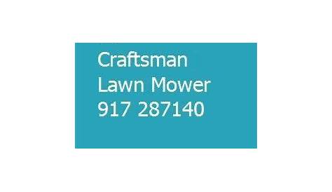 Owners Manual For Craftsman Lawn Mower 917 287140 download pdf - Modern