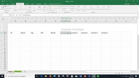 Excel Blatt Einrichten Tabelle Umbenennen Gruppieren L Schen Verschieben Aus Und Einblend