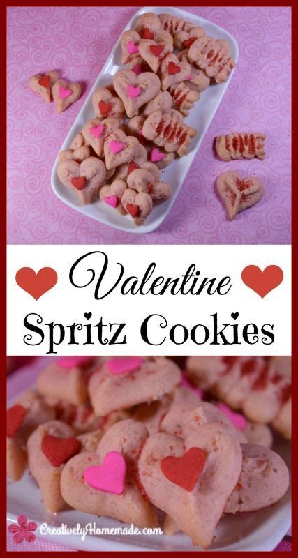 Preheat the oven to 350 degrees f. valentine spritz cookies | valentine cookie recipe simple | strawberry valentine treats | Spritz ...