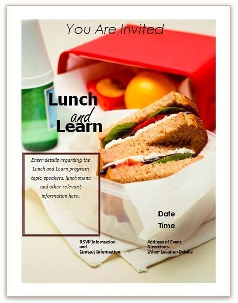 Free Business Lunch And Learn Invitation Forms Options For Ms Word And