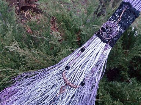 Wedding Jumping Broom Lavender And White Wedding Decor Wicca Etsy