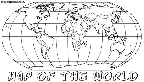 World map coloring pages | Coloring pages to download and print