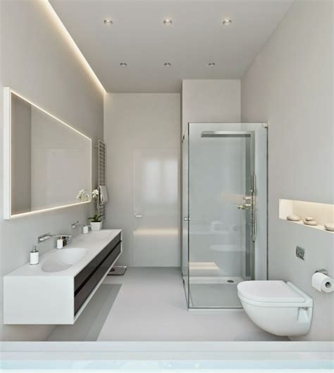 Popular picks in outdoor lighting. modern false ceiling LED lights: white bathroom with LED ...