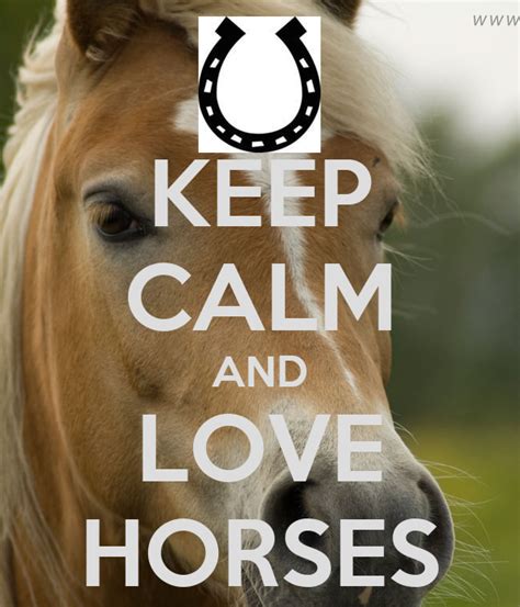 Keep Calm And Love Horses Poster Horses Keep Calm O Matic