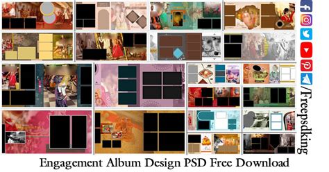 12x36 Engagement Album Design Psd Free Download