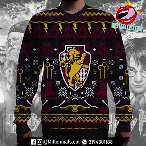 Sweater Navideño Gryffindor Christmas Sweaters Sweaters Gryffindor