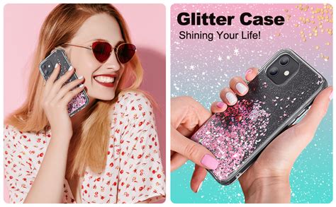 Ulak Clear Glitter Case Compatible With Iphone 12 Pro Iphone 12