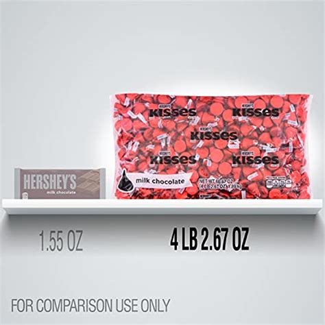 Hersheys Kisses Red Foils Milk Chocolate Candy Bulk 667 Oz Bulk Bag