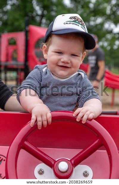 Happy Baby Boy Playing Steering Wheel Stock Photo 2038269659 Shutterstock