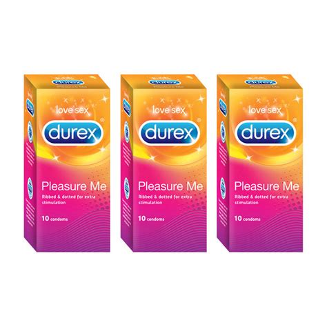 Durex Condom Pleasure Me 10s Pack Of 3