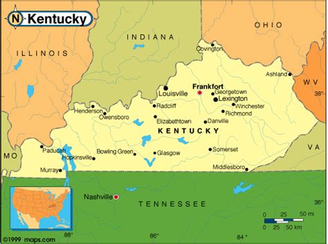 Kentucky Maps And Facts World Atlas