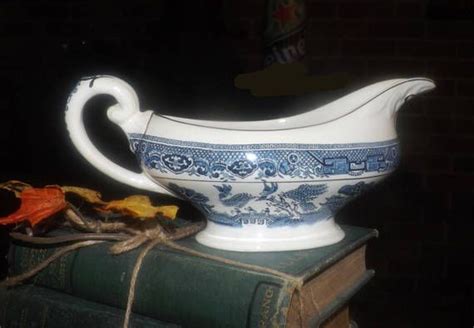 Myott Blue Willow Gravy Boat Only Blue And White Chinoiserie Etsy