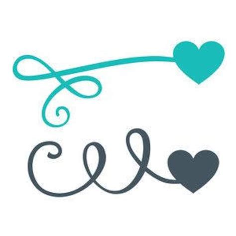 Diy Curly Lines With Hearts On The Ends Vinyl Decal Laptop Etsy
