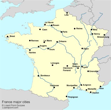 Test Your Geography Knowledge France Major Cities