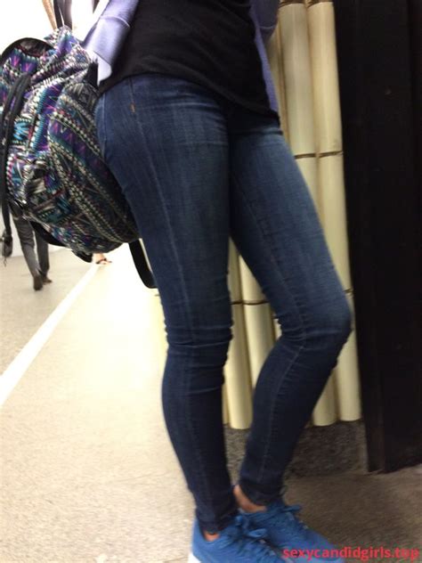 sexycandidgirls top teen with hot legs in tight jeans subway candid item 1