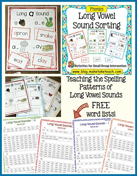 Teaching Long Vowel Spelling Patterns Make Take And Teach