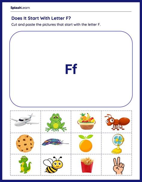 Paste Letter F Pictures Ela Worksheets Splashlearn