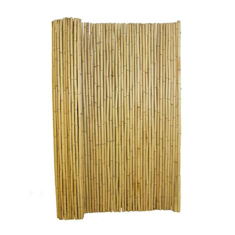 Vigoro 4 Ft H X 6 Ft W Natural Bamboo Fence 4477405 The Home Depot