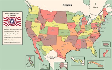 The Great United States Of America 2018 Rimaginarymaps
