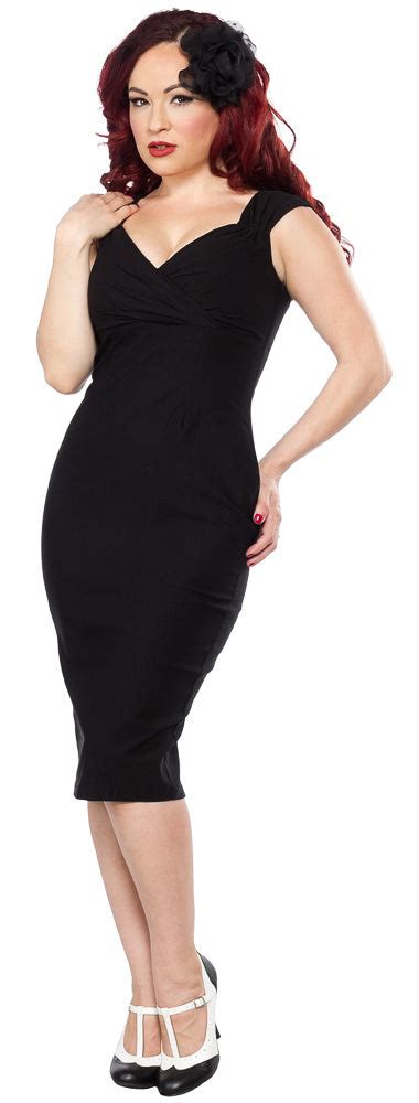 Pinup Couture Erin Wiggle Dress Black