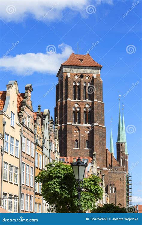 16th Century Brick Gothic St Mary S Church Exterior Gdansk Poland