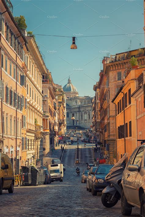 Street Of Rome Featuring Rome Italy And Street High Quality