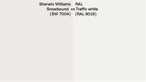 Sherwin Williams Snowbound Sw Vs Ral Traffic White Ral