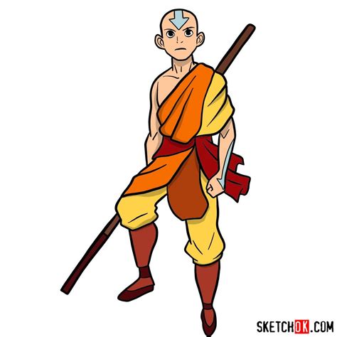How To Draw Angry Aang Avatar Step By Step Drawing Tutorials Aang