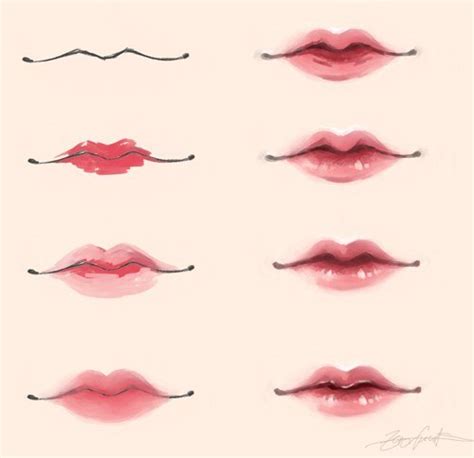 Как нарисовать красиво губы Урок рисования Уроки рисования для