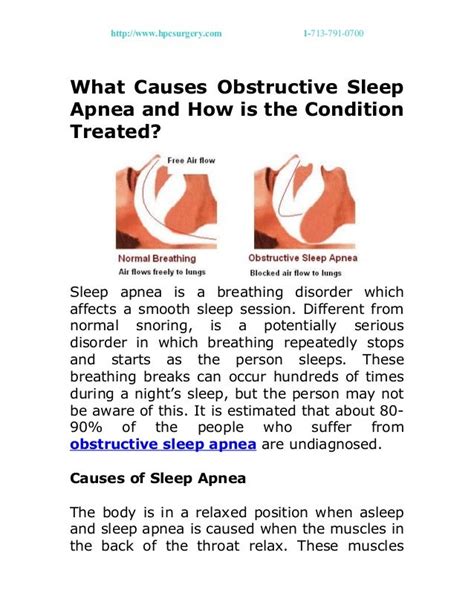 What Causes Obstructive Sleep Apnea And How Is The Condition Treated