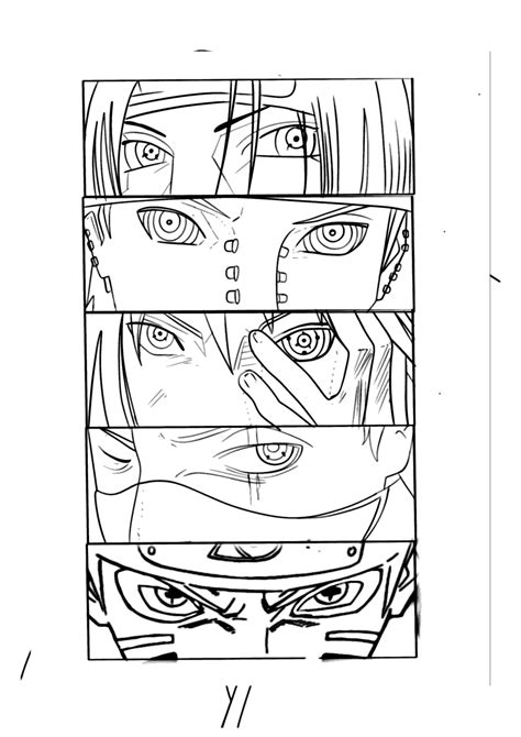 Olhos Do Itachi Naruto E Sasuke Para Colorir Imprimir Desenhos
