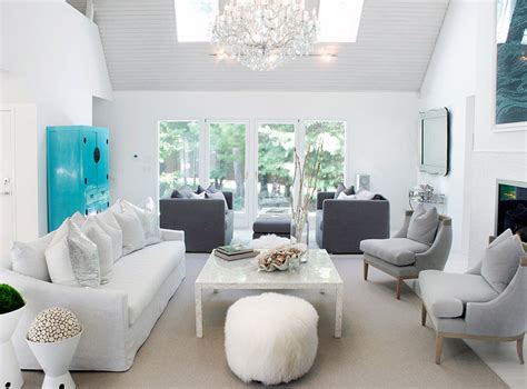 White And Gray Living Room Contemporary Living Room