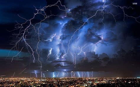 Lightning Strike Sky Background