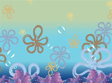 Spongebob Flower Sky Backgrounds Wallpaper Cave Spongebob Wallpaper