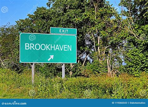 Us Highway Exit Sign For Brookhaven Stock Image Image Of Lost Exit