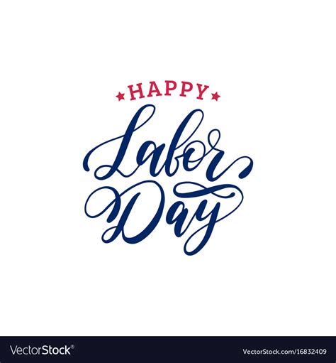 Happy Labor Day Typography National Royalty Free Vector