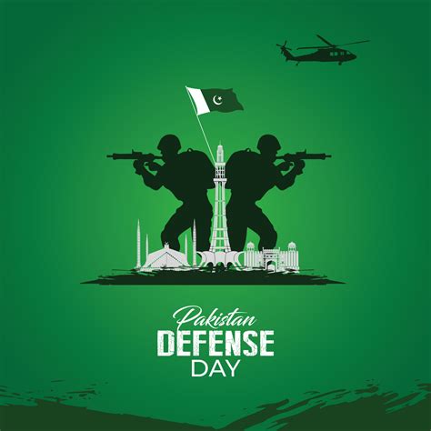 Pakistan Defense Day Celebration Concept September 6template For