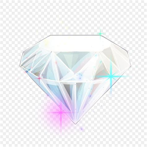 Diamond Gems White Transparent Beautiful Diamond Cartoon Gems Gem