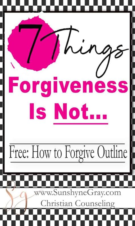 7 Things Forgiveness Is Not Christian Counseling