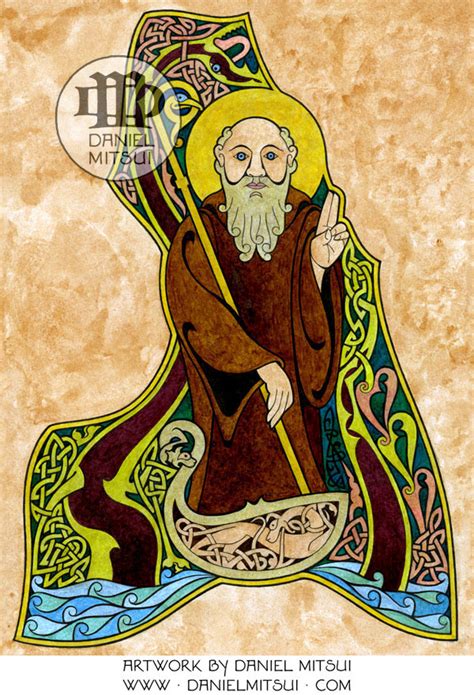 St Columba Of Iona Drawing By Daniel Mitsui
