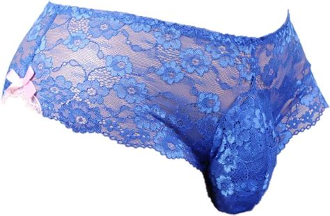 Sissy Pouch Panties Men S Silky Lace Bikini Briefs Underwear For Men Ls At Amazon Men’s