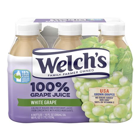 Welchs 100 Grape Juice White Grape 10 Fl Oz On The Go Bottle Pack
