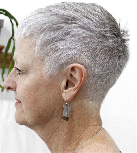 You need a round styling brush a blow dryer and a touch of misting hair spray to get … f108ebd9fee97819182fa4a445840164.jpg the silver fox stunning gray hair styles for 2013. 65 Gorgeous Gray Hair Styles in 2020 | Tapered haircut for ...