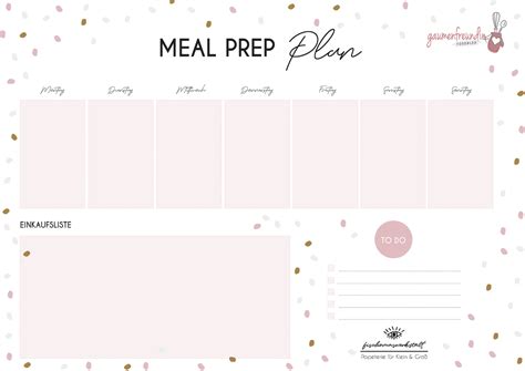 Auf dieser seite findet ihr mehrere varianten für papier mit linien zum ausdrucken. Meal Prep Wochenplan + Gratis Wochenplan Vorlagen zum ...